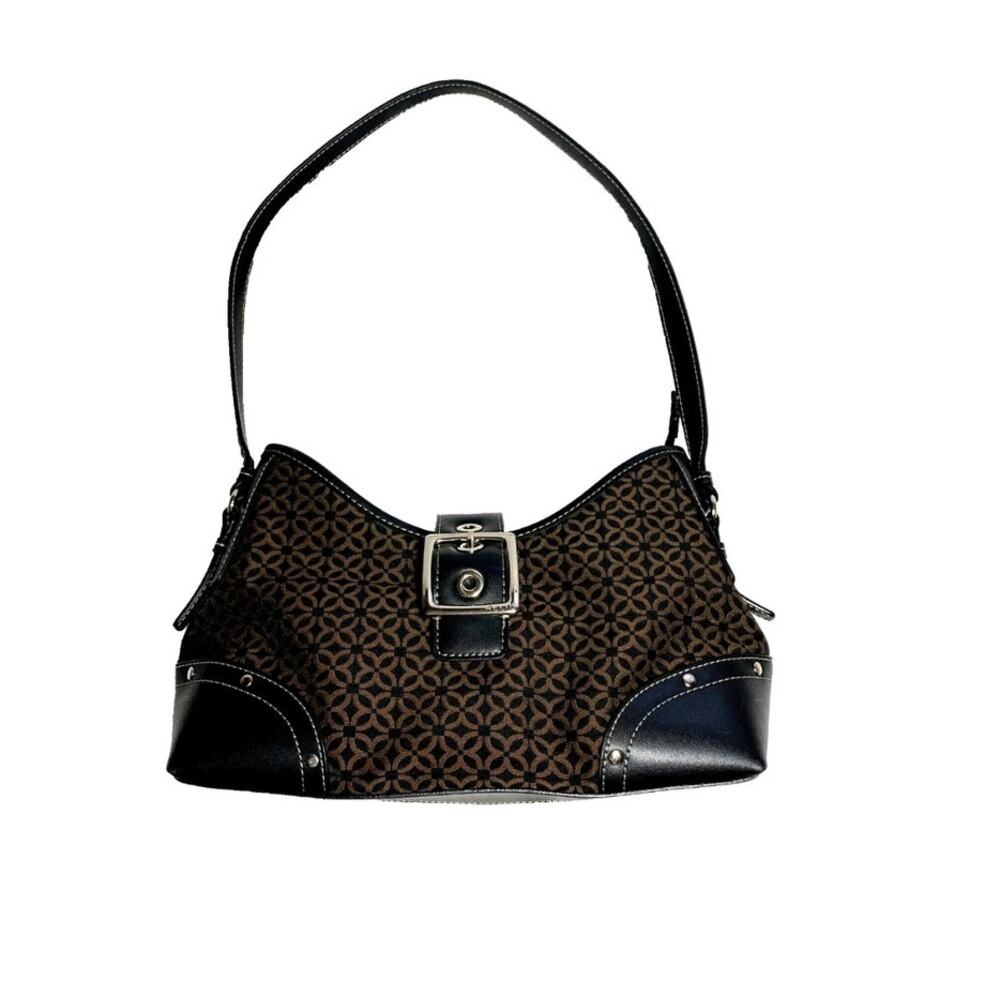 Relic Geometric Print Shoulder Bag in Black and Brown EUC